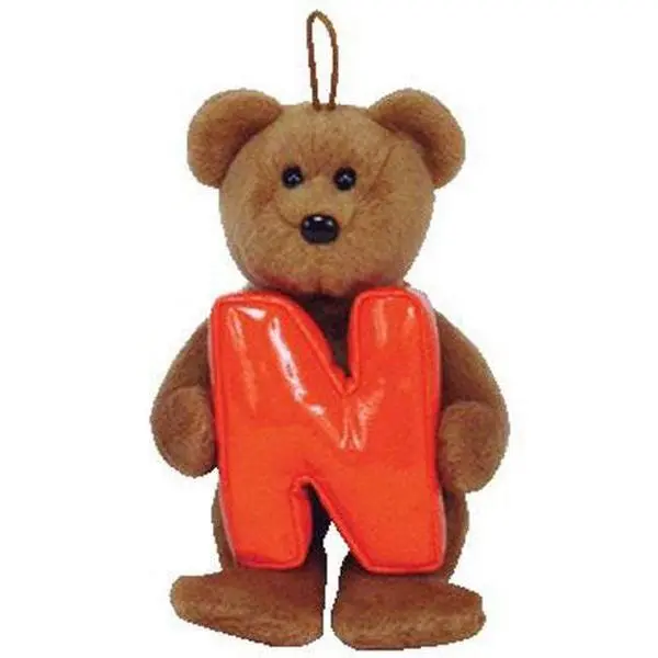 TY Alphabet Beanie Baby - N (5.5 inch) (2005) - MWMTs