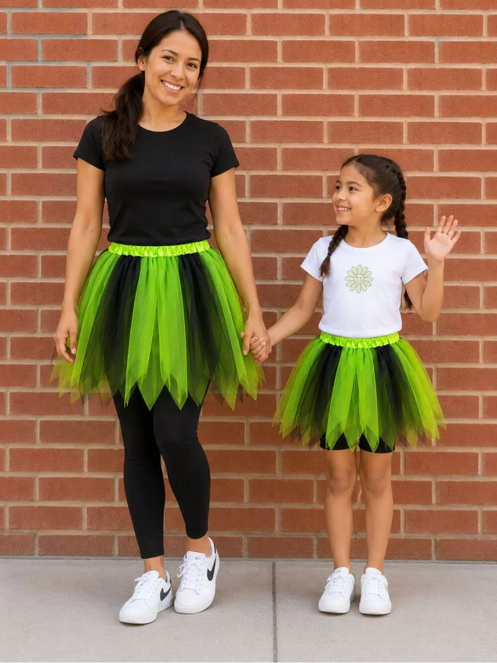 Lime & Black Fairy Princess Ballet Dance Dress Up Girls Halloween Costume Pixie Tutu Skirt for Kids, Adults, Plus