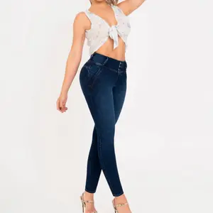 Jean Curva Poderosa Push-Up Ref:1851 High-Waisted Stretch Denim Leggings for Women