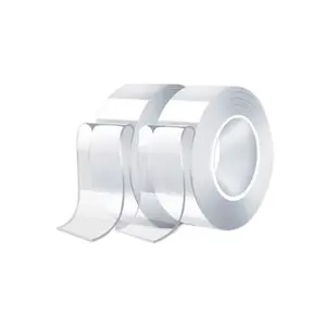 2 pieces clear Nano Double-Sided Adhesive Tape Washable Traceless Gel Grip Tape
