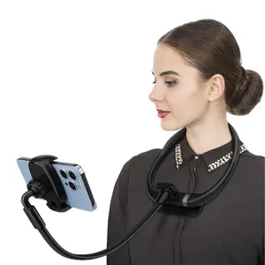 Silicone Neck Phone Holder, Hands-free Flexible Gooseneck Phone Holder, Stable Phone Holders, Video Recording Bracket for 4.7-6.7 Inch Phones, Mount