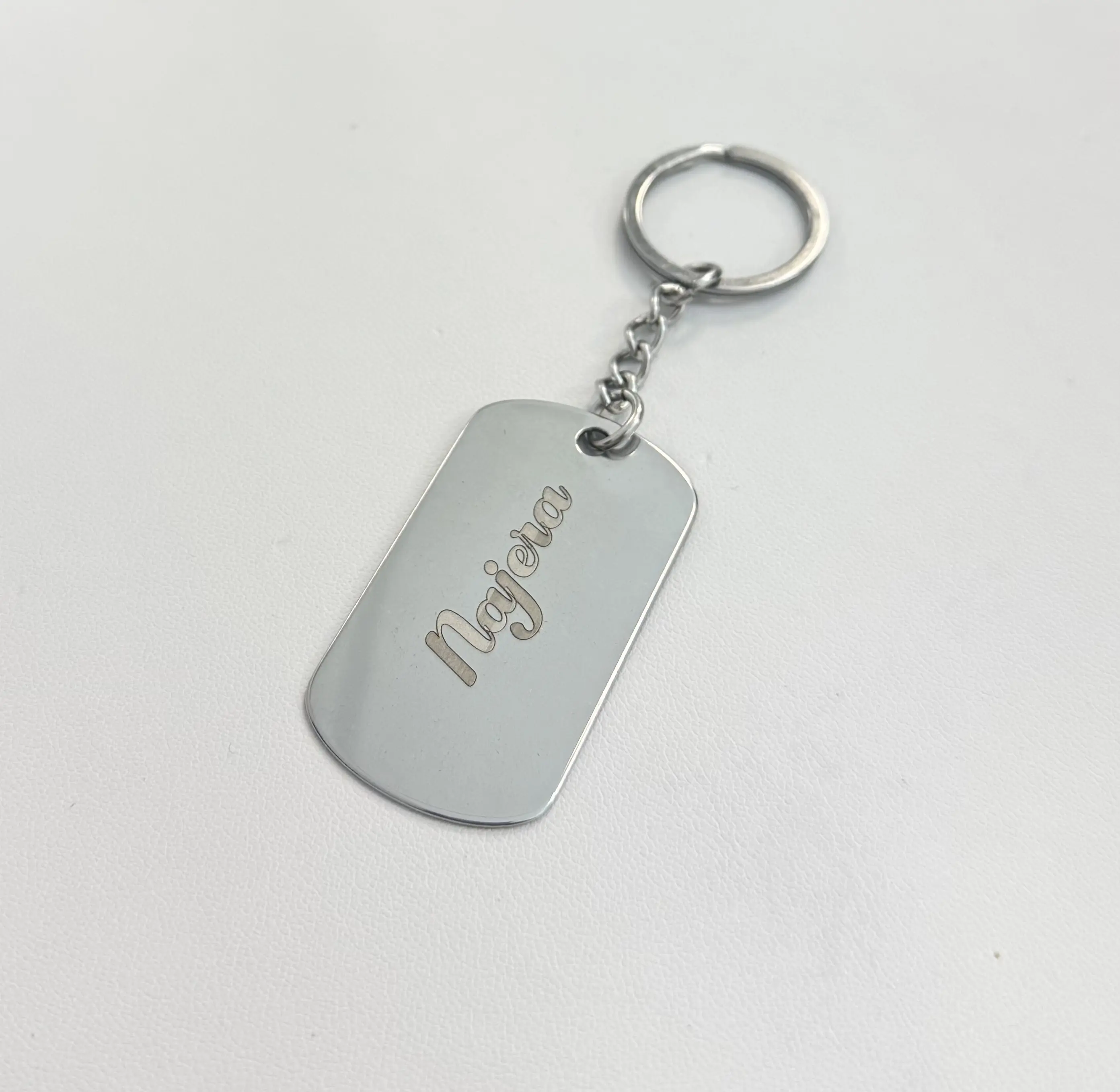 Stainless Steel Keychain with Name Engraved (Please add name in the "Add Note" Section)