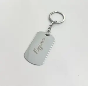 Stainless Steel Keychain with Name Engraved (Please add name in the "Add Note" Section)