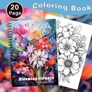Adult Stress Relief Coloring Book, Spiral Bound, 21x29.7 Cm, 20 Pages, Thick Paper, Heavy Weight Paper, Anxiety Relief, Back-To-School Gift, Teenager Supplies