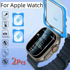 2-Pack HD Screen Protector for Apple Watch Ultra/ultra2/ultra 3, 49mm Tempered Glass, Full Coverage, Shockproof, Scratch-Resistant, Easy Install