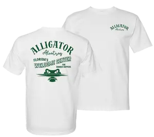 Alcatraz Alligator – Florida's Welcome Center Tee -  Made in USA 100% Pre-Shrunk Cotton