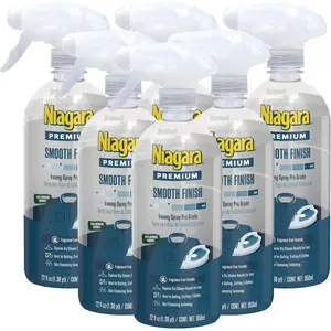 Spray Starch (22 Oz, 6 Pack) Trigger Pump Liquid Starch for Ironing, Non-Aerosol Spray on Starch, Reduces Ironing Time, No Flaking, Sticking or Clogging, Biodegradable Ingredients, Recyclable