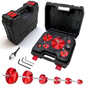 04529 for PPRK6 Plastic Pipe Fitting Reamer, PVC Reed Pipe Reamer Kit Contains 3/4",1",1-1/2",2",3",4"   Fit into Standard 1/2" Drill for CPVC, PPR or ABS