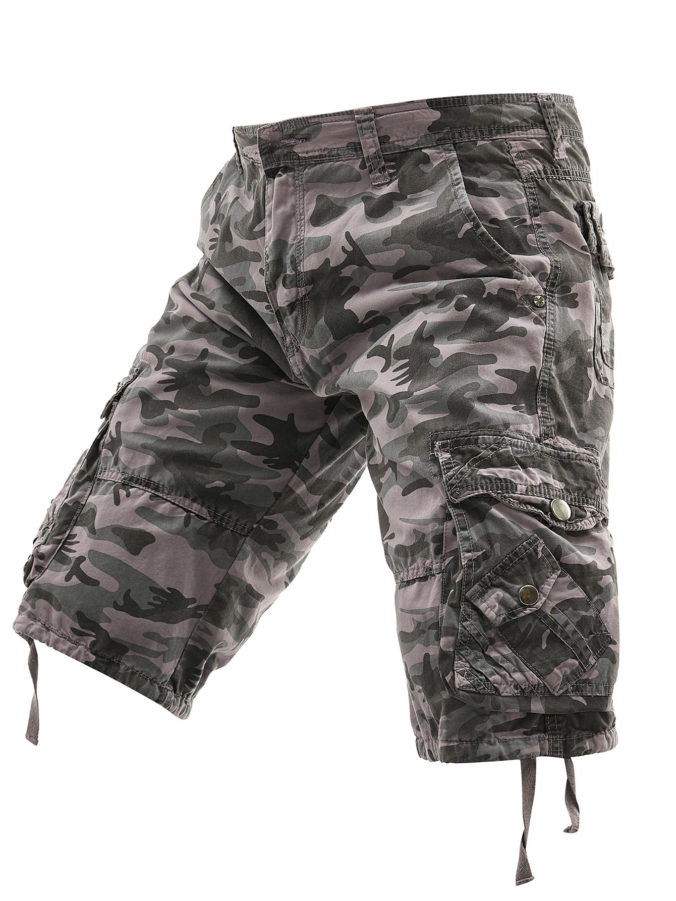 Men's Camo Cargo Shorts Washed Cotton Breathable Comfortable Multi-Pocket Regular Fit Casual for Urban Street Fashion,Outdoor Hiking Mountaineering Camping Expeditions City Walks and Wilderness Adventure Trip