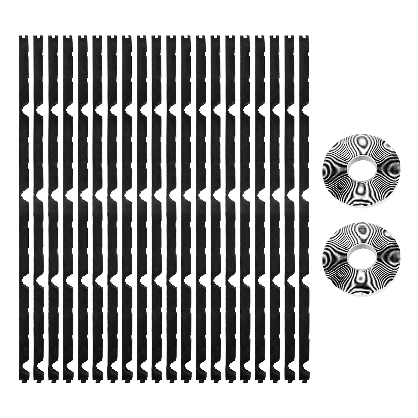 【DealsForYouDays】VEVOR Foam Closure Strips, Metal Roof Outside Closure Strip with 2 Rolls of Butyl Tape, High-Density EVA Exterior Roofing Foam Strips, for Roof Insulation, Noise Reduction Waterproof (20 Pieces)