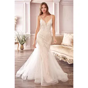 Tulle Mermaid Wedding Dress By Cinderella Divine -CDS401