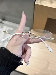 Women's Frameless HD Photochromic Driving Glasses, Casual Style, Perfect for Summer Beach Vacations, Outdoor Activities, Travel, Street Photography