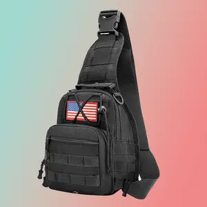 Camo Sling Bag,Springtok Multi-function Shoulder Bag,Fashionable Oxford Fabric Zipper Chest Bag,Unisex,Suitable for Daily Use,Boom Bag,Forest Bags,Chest Bag,Perfect for Camping Hiking Fishing,Summer Hobo,City Bag