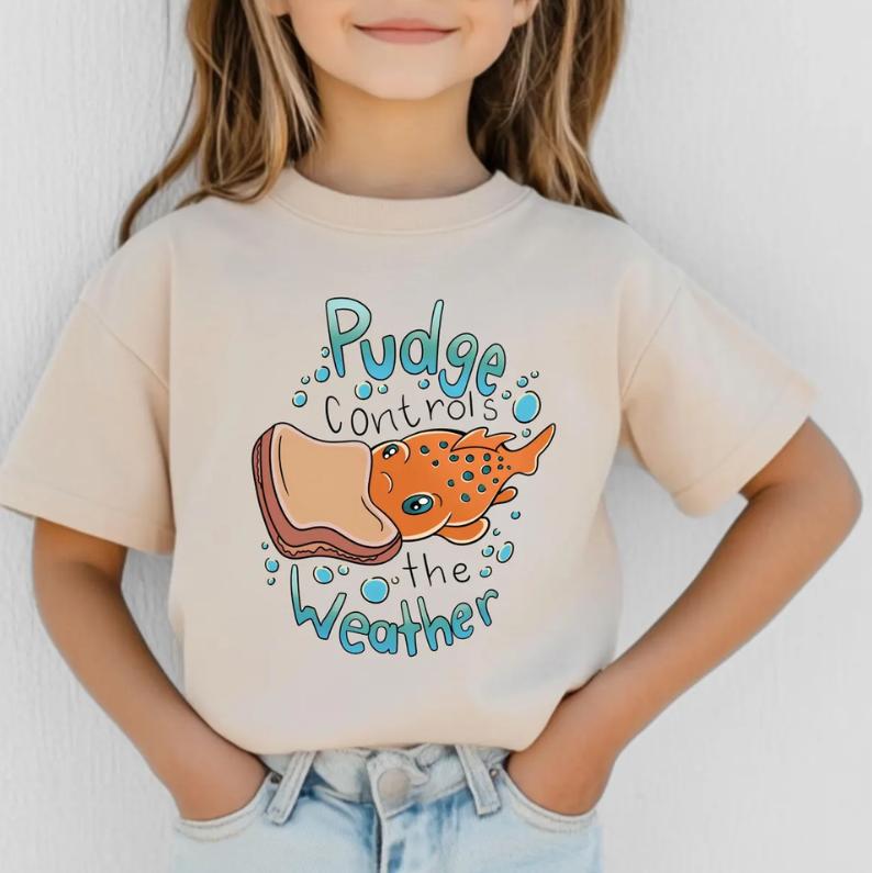 Lilo and Stitch Pudge Youth Shirt, Pudge Controls The Weather Shirt, Pudge The Fish Shirt, Family Vacation Shirt