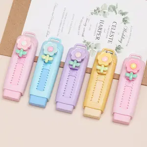 1/5pcs Creative Flower Retractable Eraser | Clean and Traceless, Suitable for School & Office Use, Back to School Season Stationery, Classroom Rewards, Stationery Gifts