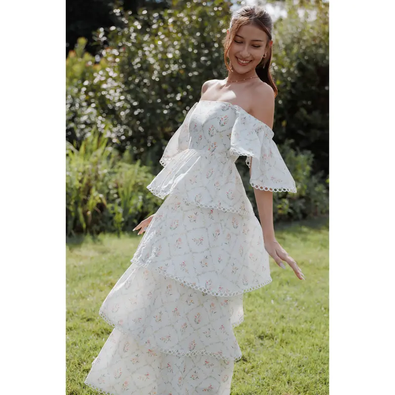 white floral dress to a wedding - TikTok Shop
