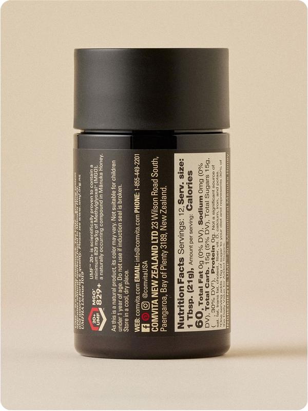 Comvita UMF 20+ Mānuka Honey Raw Wild Unpasteurized MGO 829+ Gut & Immune Support 8.8 oz 250g