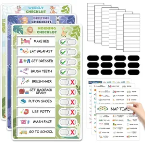 3 in 1 Bedtime/Morning/Weekly Zoo Routine Chart for ,  Chore Chart for , Visual Schedule for   Schedule Board for