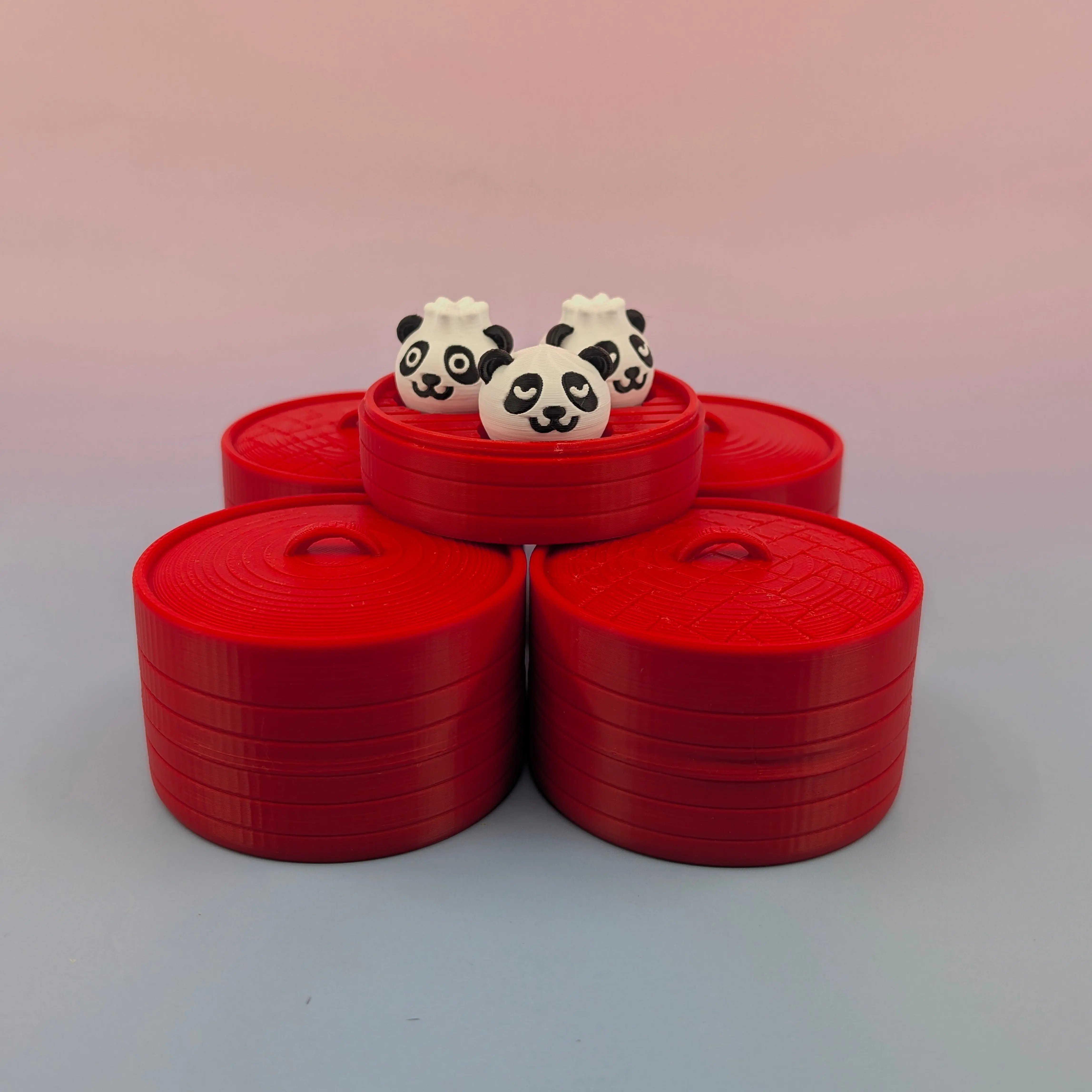 Panda Bear Dumpling Clicker Set - 3 Clickers