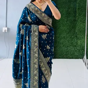 Readymade bananas silk blend Saree with Blosue