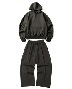 Ultra Heavy 520GSM GOTS Organic Hoodie+Baggy Pleat Sweats Volcanic Ash