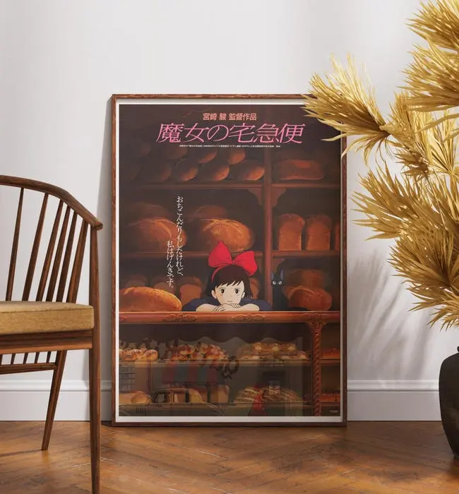 Kiki’s Delivery Service (1989) by Studio Ghibli Movie Poster Ver1, High Quality Film Print - POSTER NO FRAME
