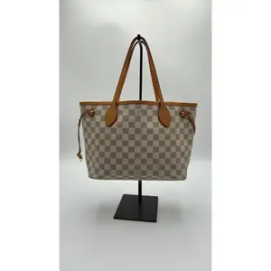 Pre-owned Louis Vuitton Leather Luxury Bags & Accessories Damier Azur Neverfull PM Date Code: VI2100