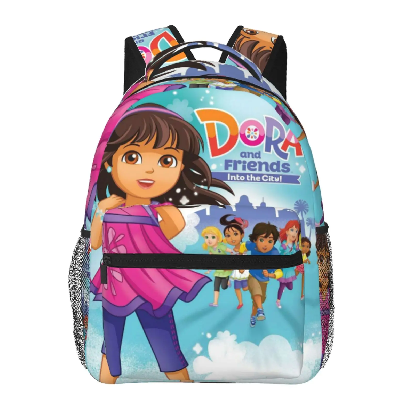 Dora Backpack Water-Resistant Large Capacity Dora Travel Daypack for Camping Campus Events Daily Commute, Cartoon Casual Dora Merch Laptop School Bag for Teens Adults & Gift Giving
