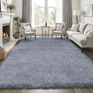 A 6x9 feet large plush carpet, suitable for the living room; tie-dyed ultra-soft and fluffy plush carpet, suitable for the indoor floor of the bedroom; an elegant carpet, suitable for children's home decoration