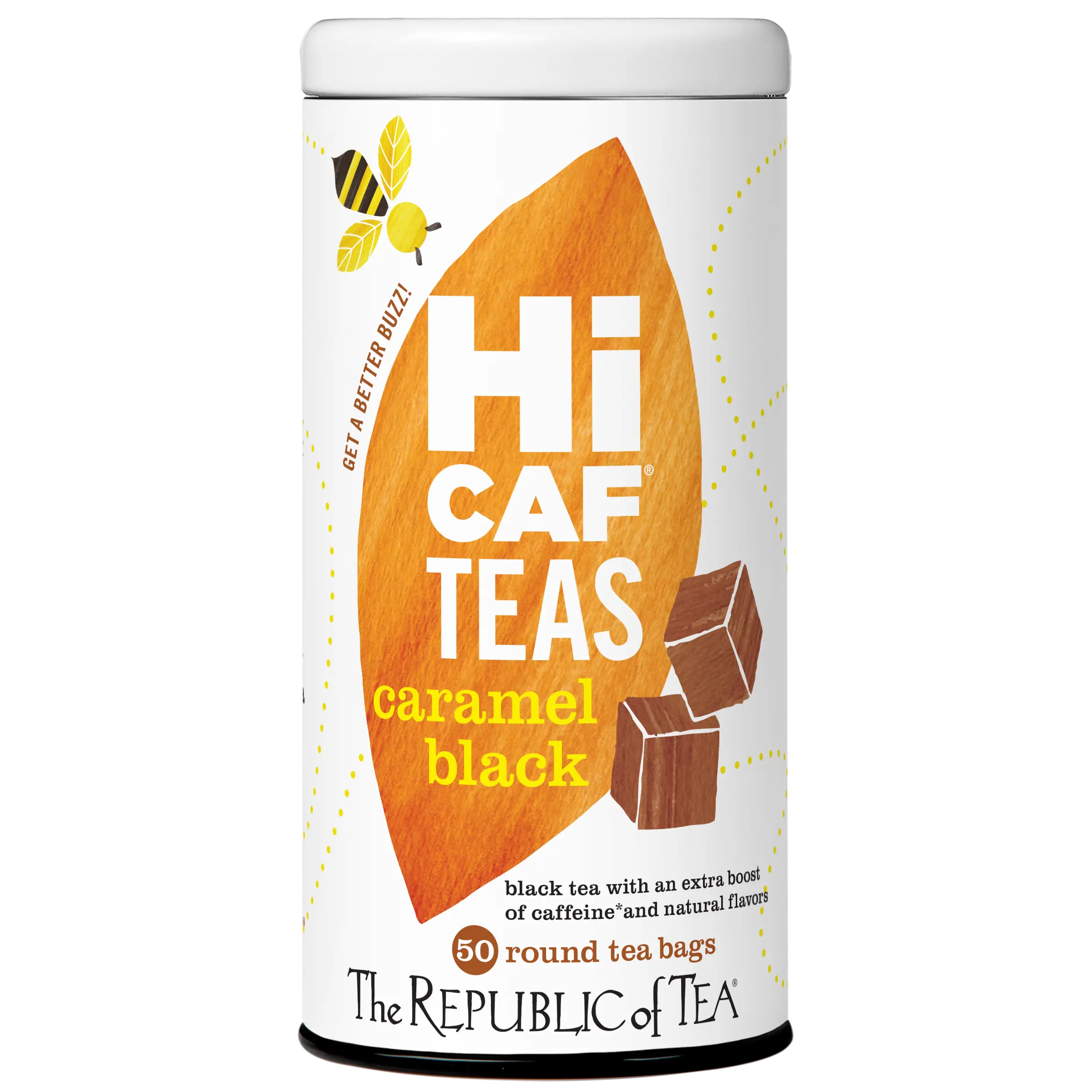 The Republic of Tea - HiCAF Caramel Black Tea, 50 Tea Bags, Rich High-Caffeine Premium Black Tea
