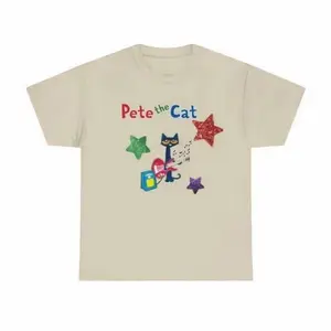 Pete the Cat Shirt Gift - Memories Shirt Cute Cartoon Character Apparel Menswear Colorful Shortsleeve Casual