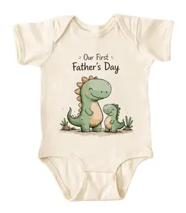 [Lunicora] Our First Father's Day Cute Onesie, Funny Baby Bodysuit, Sarcastic Novelty Baby Onesie, Funny Infant Onesie