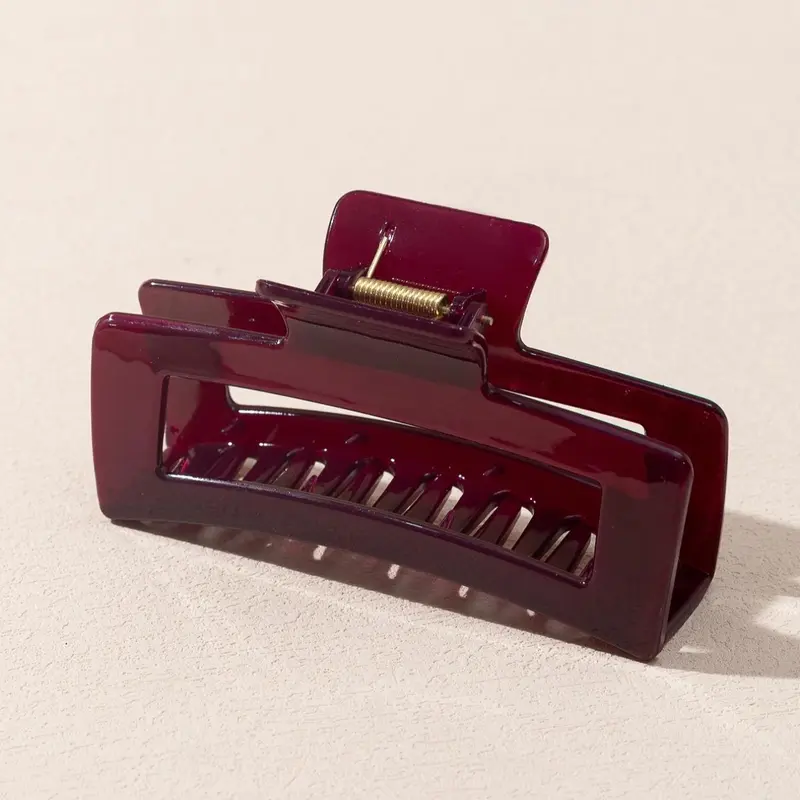 Solid Color Hair Claw for Women, Square Shape Hair Claw for Women Girl, Fashion All-match Hair Accessories for Daily Use, Claw Hair Clips