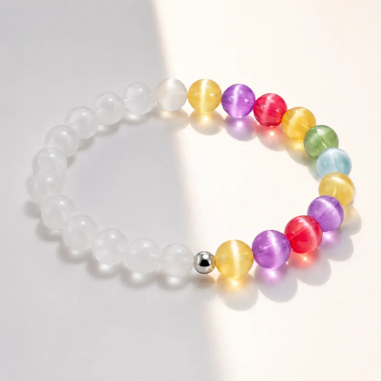 Creative UV-Color-Changing Beaded Jewelry, Featuring UV-Sensitive Rainbow Beads, Stylish Handmade Accessories, Ideal Gift for Summer Holiday