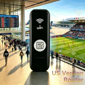 【SummerWins】JOYTUTUS 2026 4G LTE WiFi Router 150Mbps USB Modem Unlocked Portable Car WiFi Adapter for Desktop PC Notebook TV Black Wireless Dongle Device