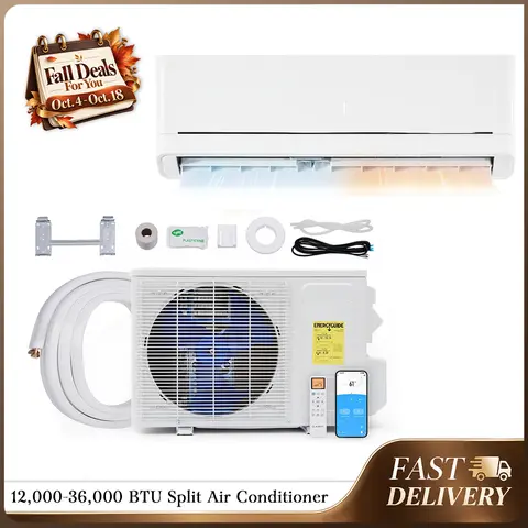 [!!!SHIPS IN 2 BOXES] [TikTokShopFallDealsForYou] AMERLIFE 12000 BTU-36,000BTU Mini Split Air Conditioner Heat Pump, Inverter Ductless AC, Cools up to 750-2500 Sq. Ft, Energy-Efficient with Self-Cleaning, Power Cord and Screws not Included