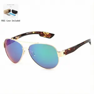 Blue Light Glasses, Polarized Sunglasses with Free Case - Metal Frame, Unisex for Men & Women, UV Protection for Beach, Fishing, Cycling, Driving & Outdoor Sports