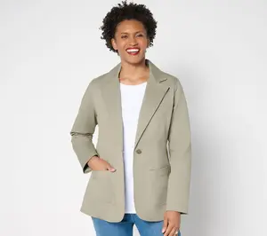 Martha Stewart Signature Twill Blazer with Pockets