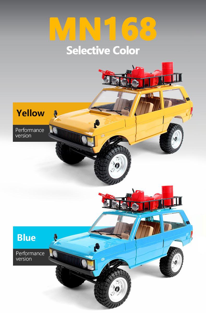 1/12 4WD Off-Road RC Crawler, MN-168 2.4GHz Remote Control Rock Crawler, Ready to Run RC Vehicle Toy for Kids