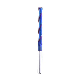 UTM42 Extra Long Upcut Spiral Router Bit 1/4 Inch Shank, 1/4 Inch Cutting Diameter, 4 Inch OVL, Solid Carbide with NACO Coating End Mill CNC Router Bits for Woodwork Mortise Slot Trim