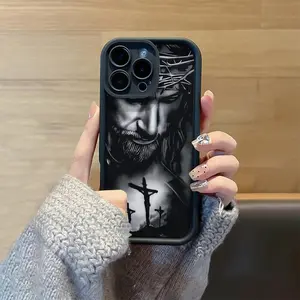 Jesus Pattern Phone Case, Anti-drop Cellphone Protective Case, Total Protective Shockproof Mobile Phone Cover for iPhone, Casing