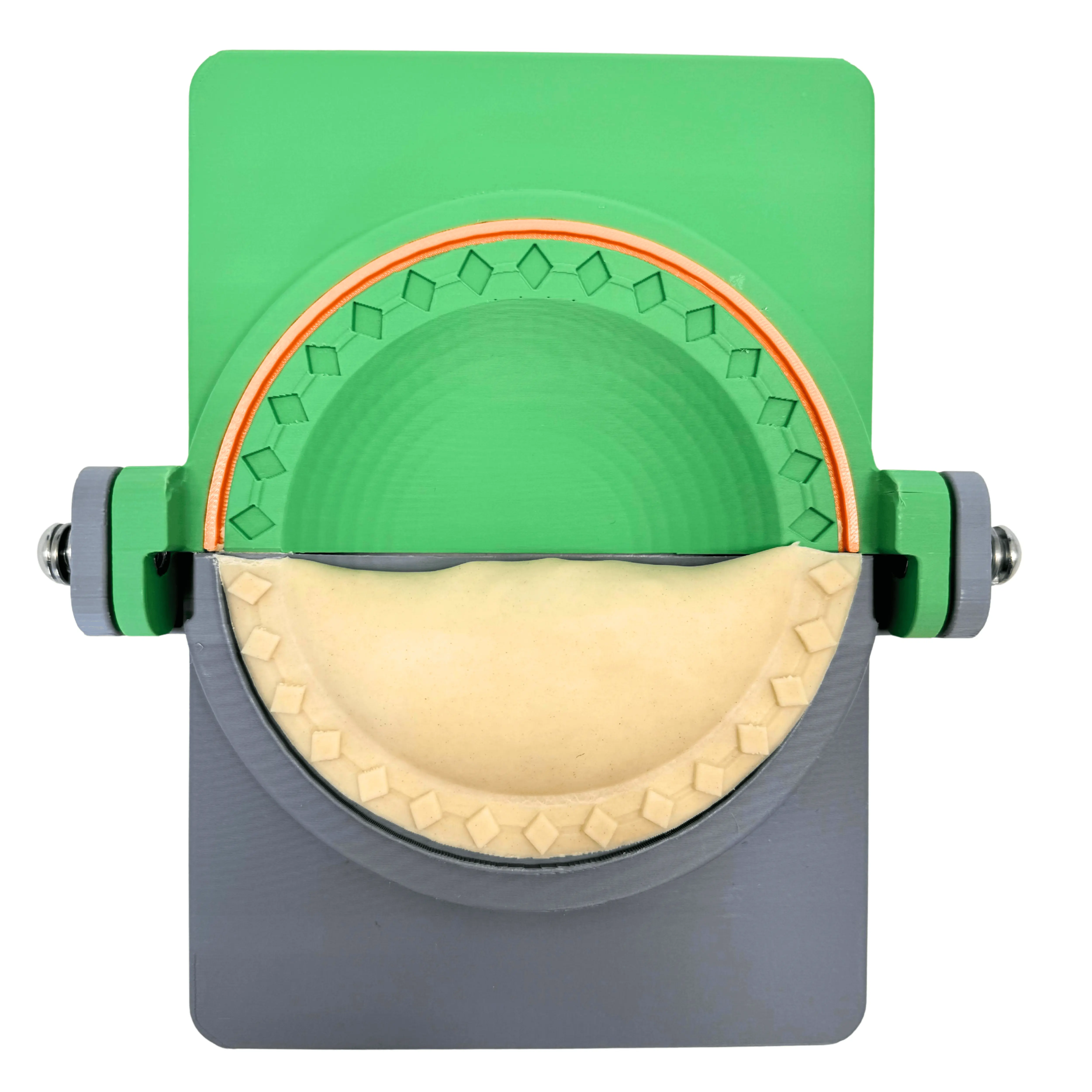 Empanada Press + Built-In Dough Cutter | Diamond Crimp | Pierogi Maker, Meat Pie Mold, Hand Pie Press | PETG Premium | Made in USA | 3.5" to 7"