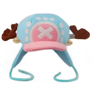 Anime Tony Tony Chopper Plush Cotton Hat Cosplay Trafalgar Unisex  Soft Comfortable Cap Accessories Party