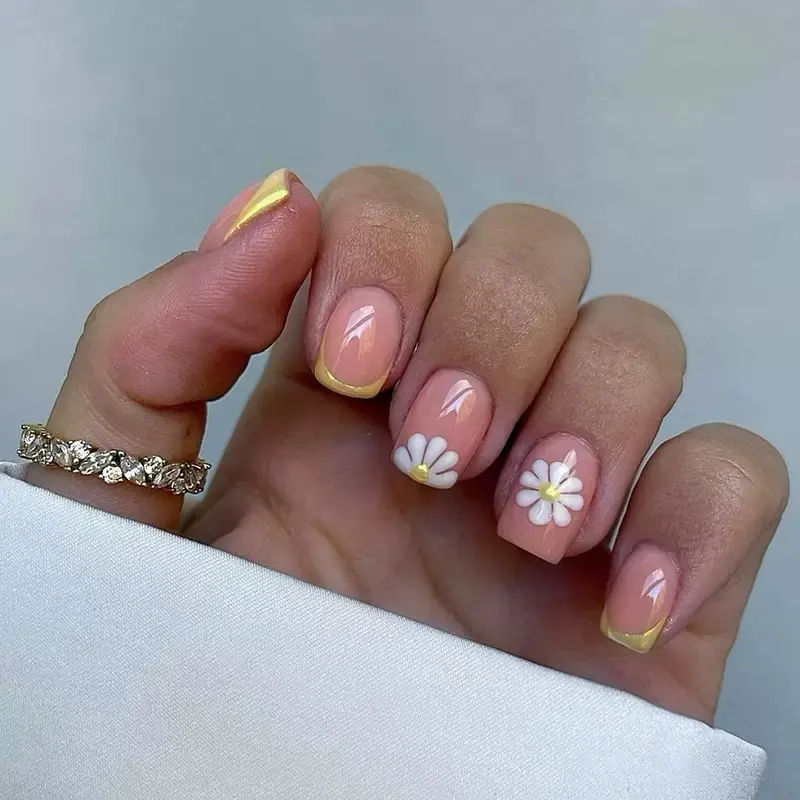 【Short Nails Collection 2】Short Everyday Press On Nails | Natural Glossy Reusable False Nails | 24pcs in 12 Sizes Onesize Fits All for Stylish Manicures birthday party, Glamorous