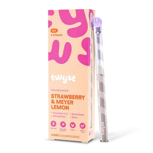Twyst Wellness Strawberry & Meyer Lemon Mixer Powder with BCAA Amino Acids, Electrolytes, Biotin, and Vitamins - Fitness, Drink Beverage