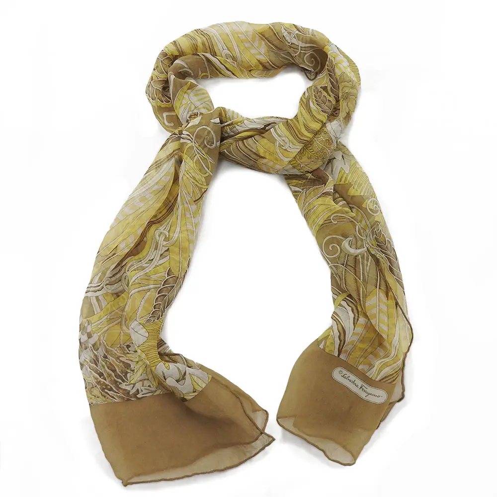 Pre-owned SALVATORE FERRAGAMO Silk Small Leather Goods Scarf