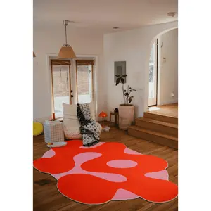 Irregular Orange Moss Design Rug by Johann Banta