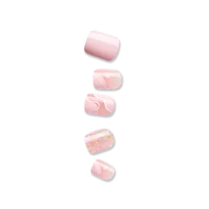 Impress Design No Glue Fake Press On Nails - This Feeling | Design, Pink, Petite, Squoval, Manicure