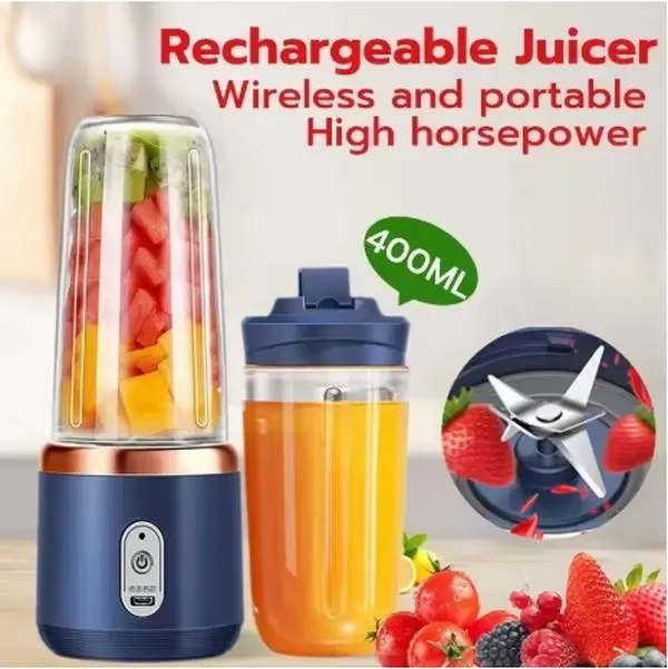 Portable USB Juicer Blender – Rechargeable Smoothie Maker for Travel, Gym, and Kitchen