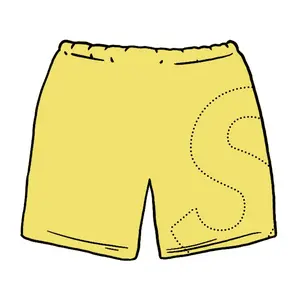Supreme Men's Laser Cut S Logo Sweatshort Light Lemon, from StockX